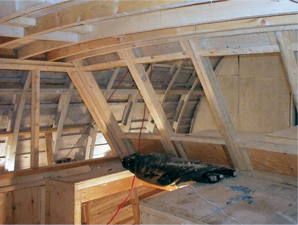 666: Bernard Mulrooney's new boat under construction in Placentia. (2004)